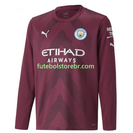 Camisa Goleiro Manchester City I 2022-2023 manga longa pro Masculina