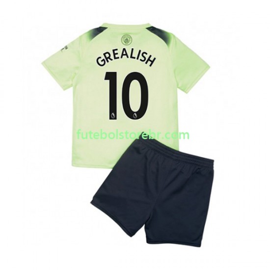 Camisa Manchester City Grealish 10 III 2022-2023 manga curta pro Juvenil