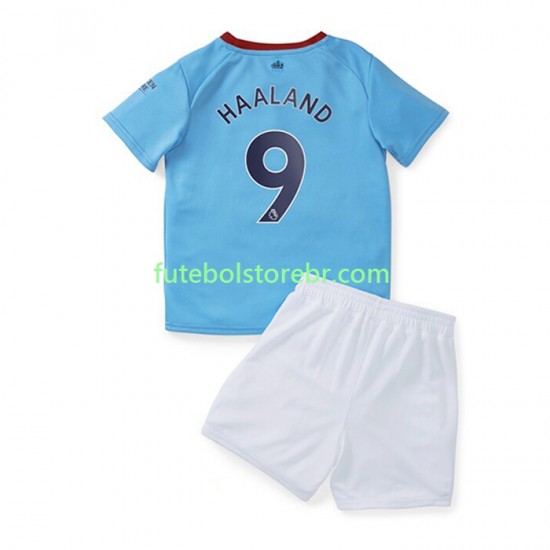 Camisa Manchester City Haaland 9 I 2022-2023 manga curta pro Juvenil