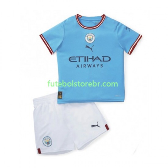 Camisa Manchester City I 2022-2023 manga curta pro Juvenil