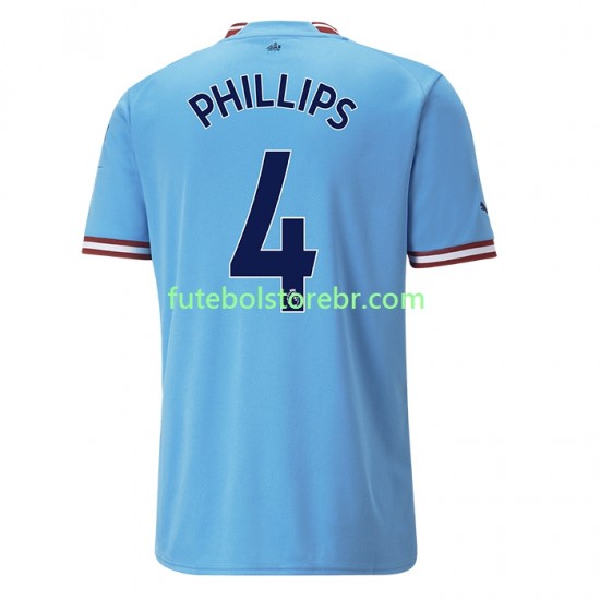 Camisa Manchester City PHILLIPS 4 I 2022-2023 manga curta pro Masculina