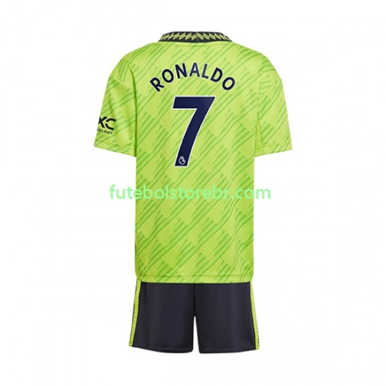 Camisa Manchester United Cristiano Ronaldo 7 III 2022-2023 manga curta pro Juvenil