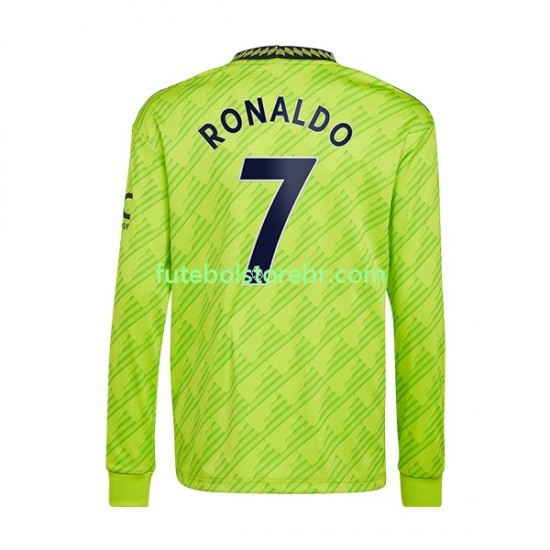 Camisa Manchester United Cristiano Ronaldo III 2022-2023 manga longa pro Masculina