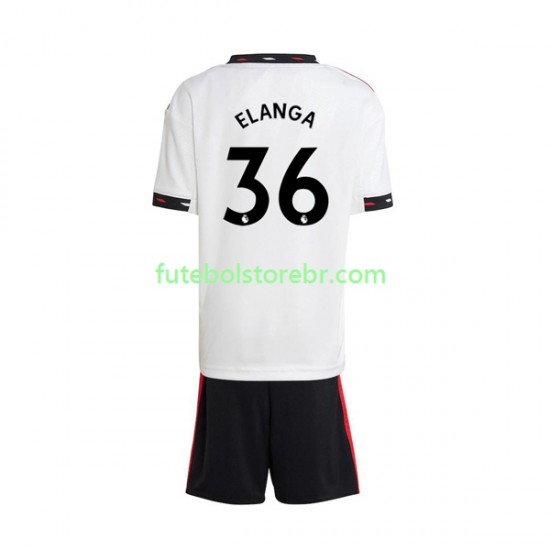 Camisa Manchester United Elanga 36 II 2022-2023 manga curta pro Juvenil