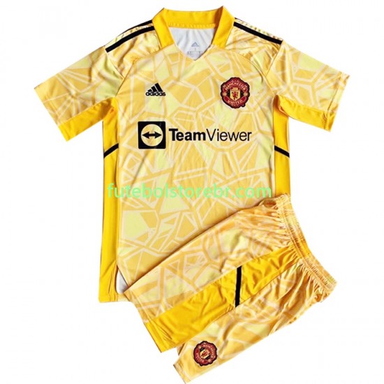 Camisa Goleiro Manchester United I 2022-2023 manga curta pro Juvenil