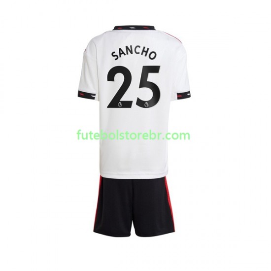 Camisa Manchester United Jadon Sancho 25 II 2022-2023 manga curta pro Masculina pro Juvenil