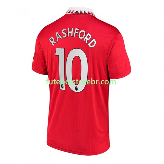 Camisa Manchester United Rashford 10 I 2022-2023 manga curta pro Masculina