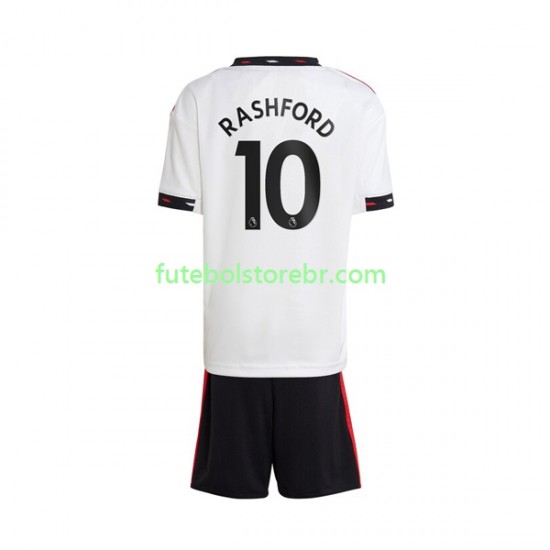 Camisa Manchester United Rashford 10 II 2022-2023 manga curta pro Juvenil