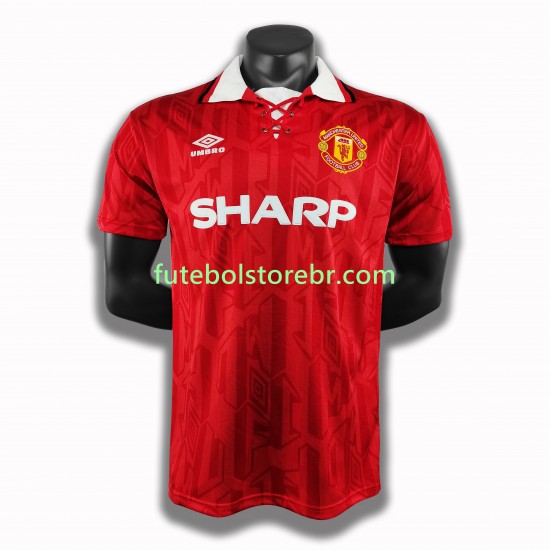 Camisa Manchester United Retrô I 1994 manga curta pro Masculina