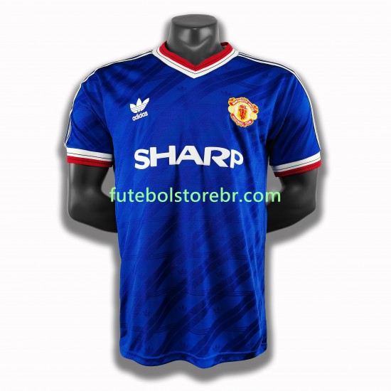 Camisa Manchester United 1986 Retrô III manga curta pro Masculina