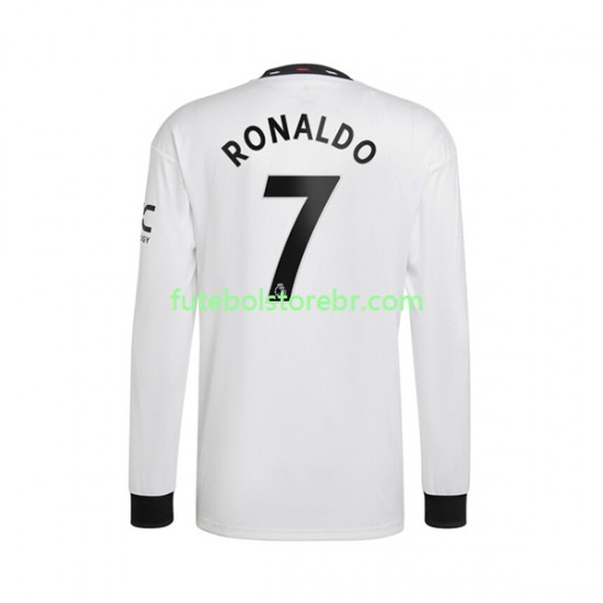 Camisa Manchester United Ronaldo 7 II 2022-2023 manga longa pro Masculina