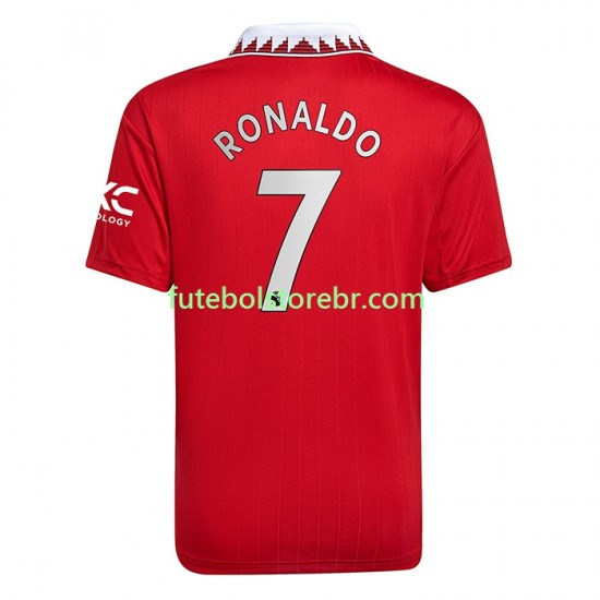 Camisa Manchester United Ronaldo 7 I 2022-2023 manga curta pro Masculina