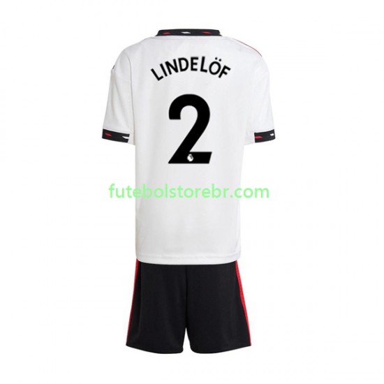 Camisa Manchester United Victor Lindelof 2 II 2022-2023 manga curta pro Juvenil