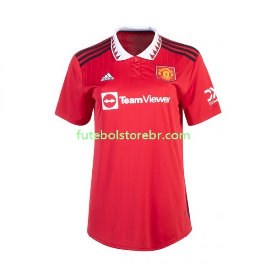 Camisa Manchester United I 2022-2023 manga curta pro Feminino