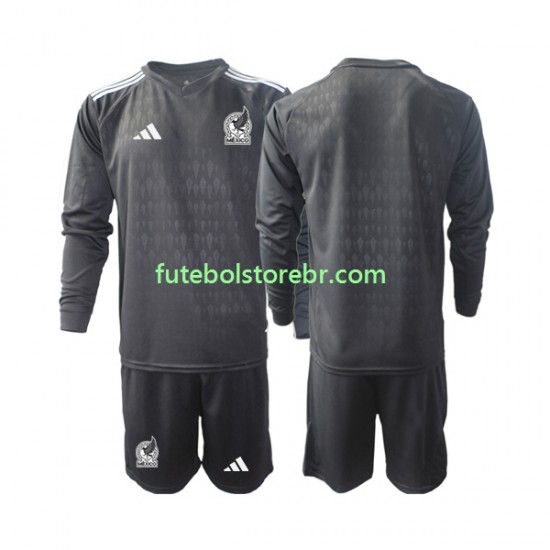 Camisa Goleiro México I 2022 manga longa pro Juvenil