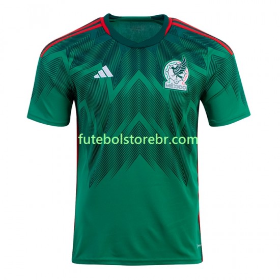 Camisa México I Copa Do Mundo 2022 manga curta pro Masculina