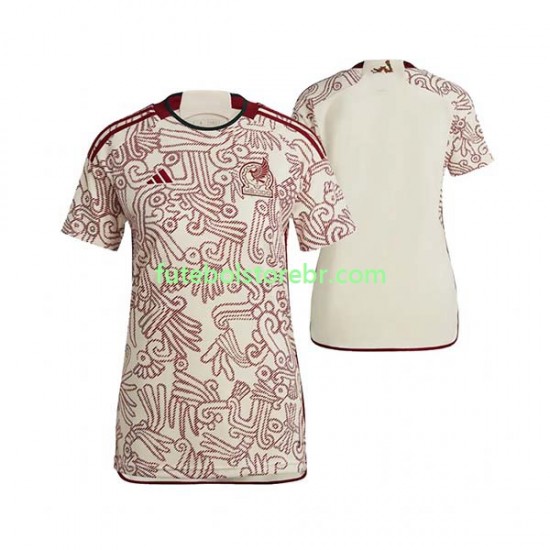 Camisa México II Copa Do Mundo 2022 manga curta pro Feminino