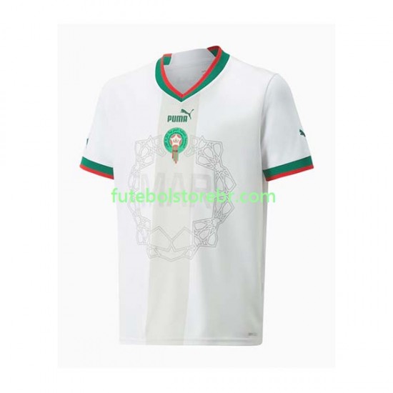 Camisa Marrocos II Copa Do Mundo 2022 manga curta pro Masculina