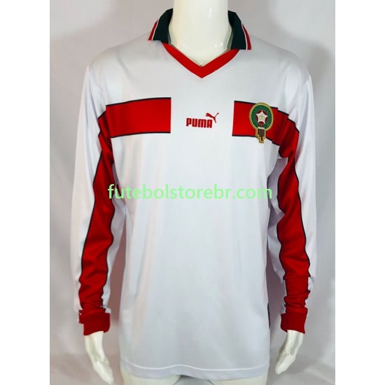 Camisa Marrocos Retrô II 1998 manga longa pro Masculina