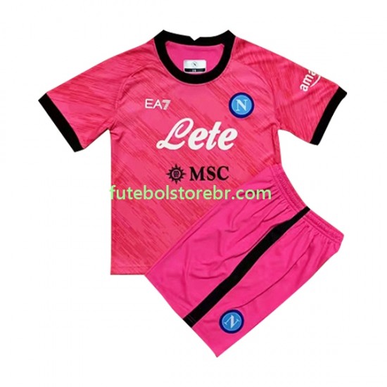 Camisa Goleiro Napoli I 2022-2023 manga curta pro Juvenil