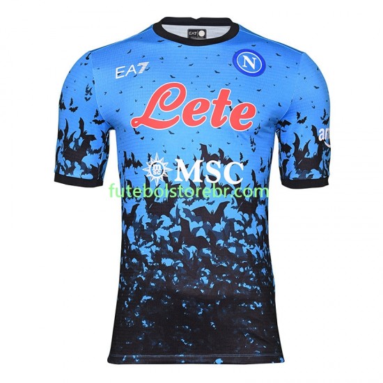 Camisa Napoli Halloween I 2022-2023 manga curta pro Masculina