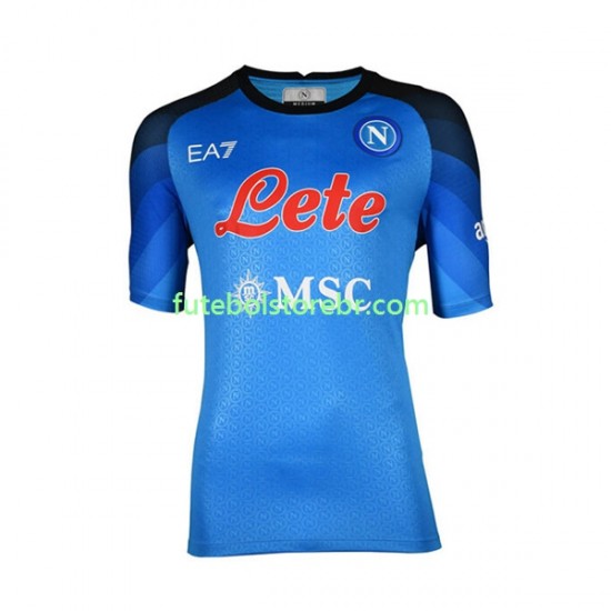 Camisa Napoli I 2022-2023 manga curta pro Masculina