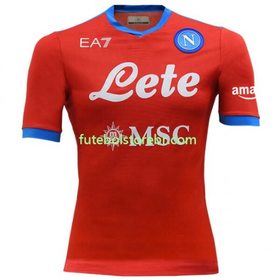 Camisa Napoli III 2021-2022 manga curta pro Masculina