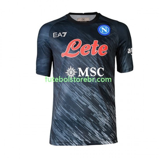 Camisa Napoli III 2022-2023 manga curta pro Masculina