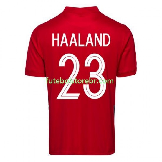 Camisa Noruega Erling Haaland 23 2020-2021 I manga curta pro Masculina