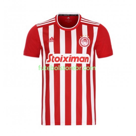 Camisa Olympiacos I 2021-2022 manga curta pro Masculina