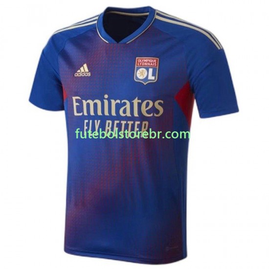 Camisa Olympique Lyon IIII 2022-2023 manga curta pro Masculina