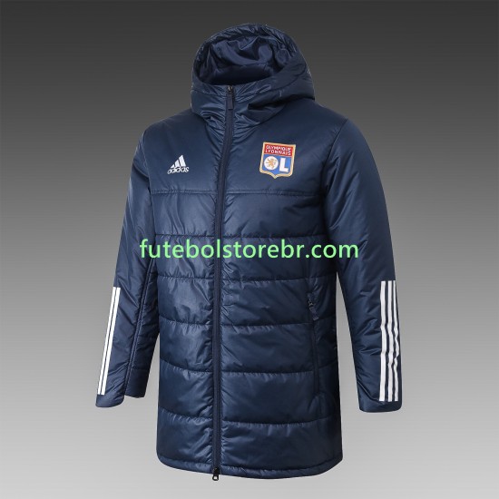 Olympique Lyon Azul All-Weather Casaco de Treino pro Masculina