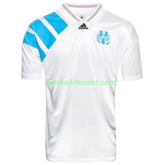 Camisa Olympique de Marseille 1993 I manga curta pro Masculina