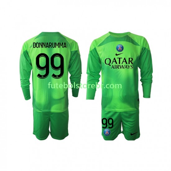 Camisa Goleiro Paris Saint Germain Donnarumma 99 I 2022-2023 manga longa pro Juvenil