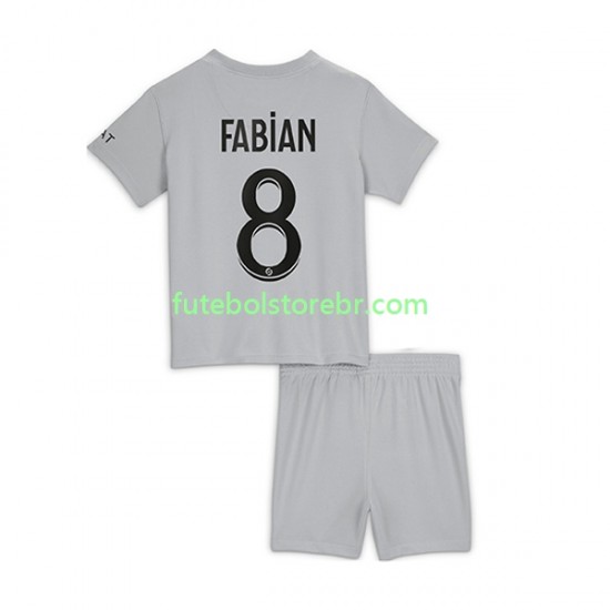 Camisa Paris Saint Germain Fabian 8 II 2022-2023 manga curta pro Juvenil