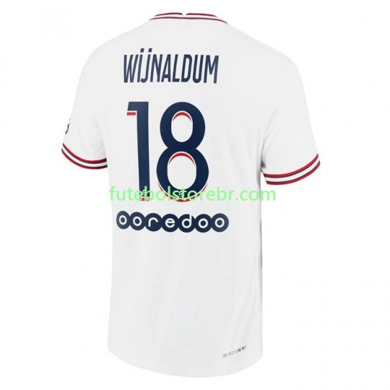 Camisa Paris Saint Germain Georginio Wijnaldum 18 IIII 2021-2022 manga curta pro Masculina