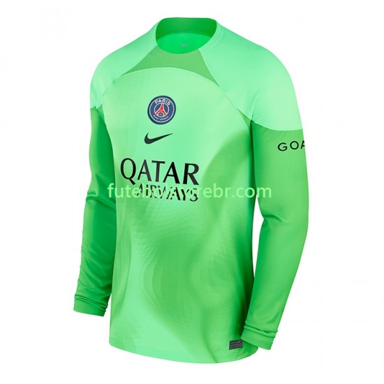 Camisa Goleiro Paris Saint Germain I 2022-2023 manga longa pro Masculina