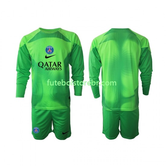 Camisa Goleiro Paris Saint Germain I 2022-2023 manga longa pro Juvenil