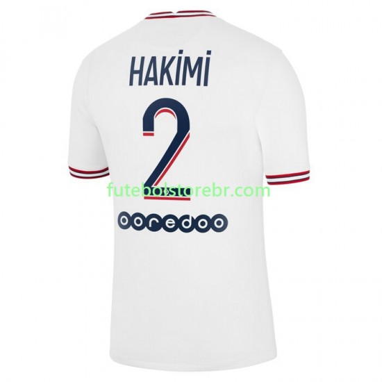 Camisa Paris Saint Germain Hakimi 2 IIII 2021-2022 manga curta pro Masculina