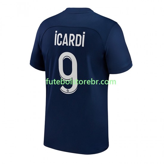 Camisa Paris Saint Germain Icardi 9 I 2022-2023 manga curta pro Masculina