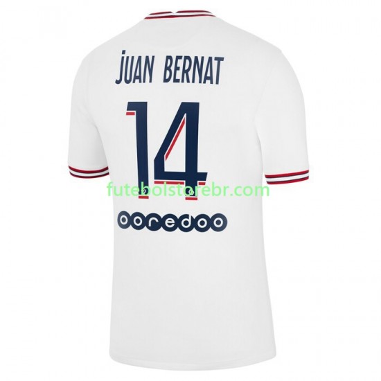 Camisa Paris Saint Germain Juan Bernat 14 IIII 2021-2022 manga curta pro Masculina