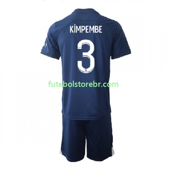 Camisa Paris Saint Germain Kimpembe 3 I 2022-2023 manga curta pro Juvenil