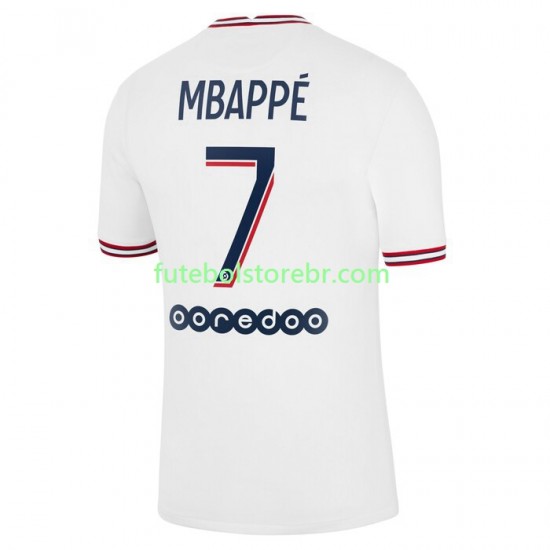 Camisa Paris Saint Germain Mbappé Kylian 7 IIII 2021-2022 manga curta pro Masculina