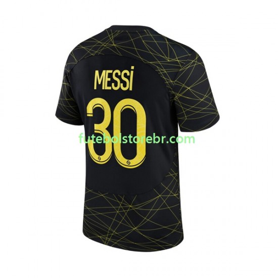 Camisa Paris Saint Germain Lionel Messi 10 IIII 2022-2023 manga curta pro Masculina