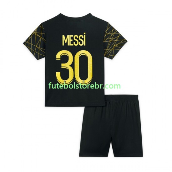 Camisa Paris Saint Germain Lionel Messi 30 IIII 2022-2023 manga curta pro Juvenil