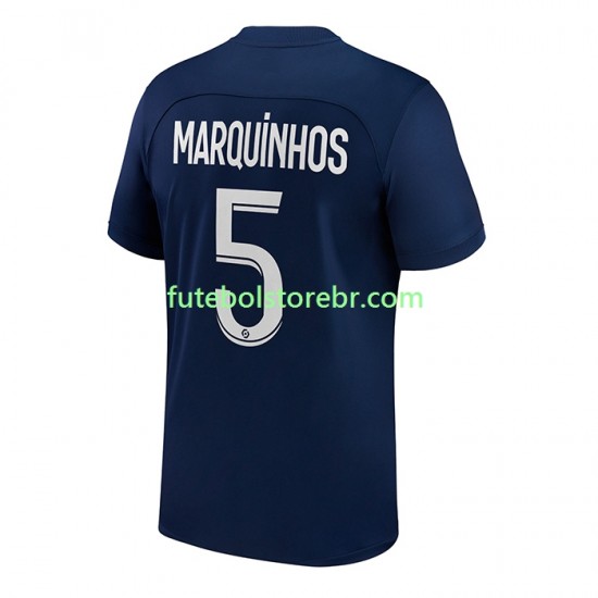 Camisa Paris Saint Germain Marquinhos 5 I 2022-2023 manga curta pro Masculina