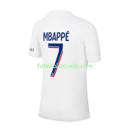 Camisa Paris Saint Germain Mbappé 7 III 2022-2023 manga curta pro Masculina