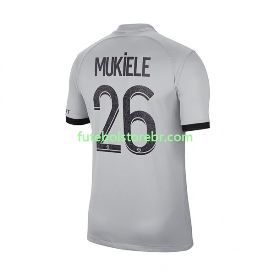 Camisa Paris Saint Germain Mukiele 26 II 2022-2023 manga curta pro Masculina