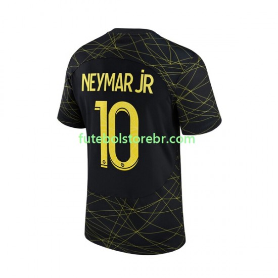 Camisa Paris Saint Germain Neymar JR 10 IIII 2022-2023 manga curta pro Masculina