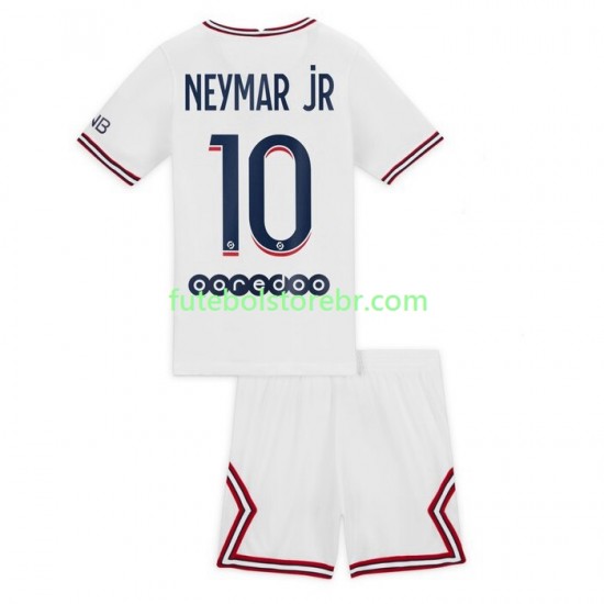 Camisa Paris Saint Germain Neymar Jr 10 IIII 2021-2022 manga curta pro Juvenil